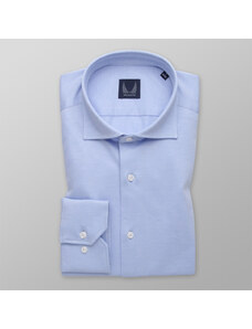 Willsoor Pánská slim fit košile světle modrá s jemným pruhovaným vzorem 14648