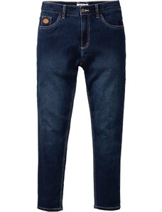 bonprix Termo džíny v pohodlném střihu Slim Fit Straight Modrá