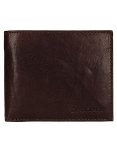 Pánská kožená peněženka SendiDesign Ellipse hnědá
