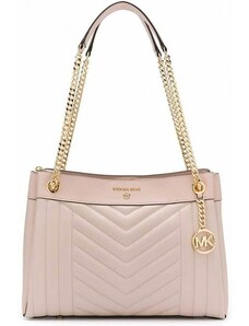 Michael Kors Susan medium quilted leather kabelka růžová