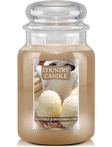 Country Candle – vonná svíčka Coconut & Marshmallow (Kokosový marshmallow), 680 g