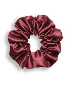 MURU Saténová scrunchie gumička - Vínová