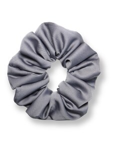 MURU Saténová scrunchie gumička - Šedá matná