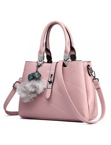 Růžová kabelka s třásní Miss Lulu