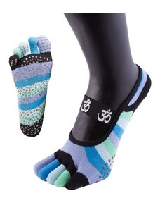 OM FOOT protiskluzové prstové ponožky na jógu ToeToe modrá S