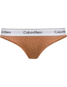 Dámské kalhotky F3787E 796 hnědá/vzor - Calvin Klein