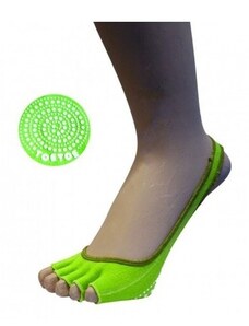 SOLE OPEN bezprstové joga ABS protiskluzové ponožky ToeToe zelená