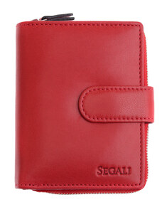 Dámská kožená peněženka na výšku Segali 7521 červená