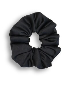 MURU Saténová scrunchie gumička - Černá matná