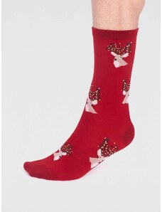 Thought Pánské ponožky Celyn Christmas Stag Red