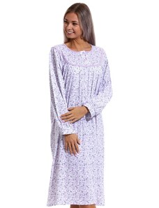 Naspani Fialová noční košile v dlouhé délce na spaní Violets 1C3077
