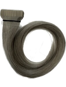 Vlasové PU pásky tape in na prodlužování vlasů 40cm šedo-stříbrná