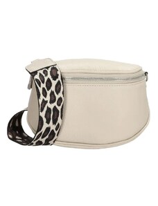 Charm London Béžová zdobená kožená crossbody kabelka "Natalie"