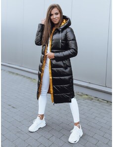 BASIC Černá dámská dlouhá prošívaná zimní bunda