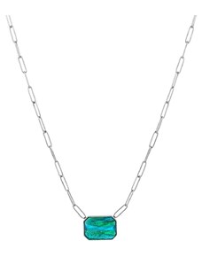 Luxusní ocelový náhrdelník Ocean s českým křišťálem Preciosa, 7444 66 zelený