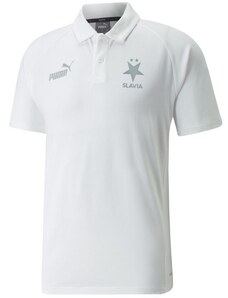 Pánské polotriko Slavia Puma TeamFinal Casual Polo white L