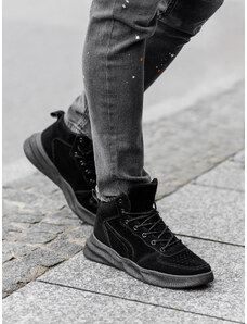 Ombre Clothing Pánské zimní boty pohorky - černá T380