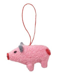 Klippan Švédsko Plstěná dekorace Pig ( prasátko) 7x6