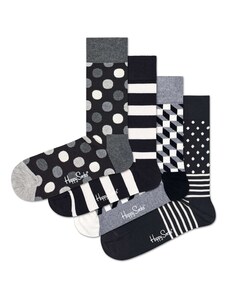 Happy Socks Ponožky šedá / černá / bílá