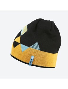 KAMA B95 Dětská pletená Merino čepice, žlutá + černá