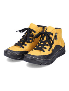 Dámská kotníková obuv 55021-68 Rieker žlutočrná