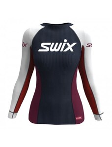 SWIX RACEX BODYWEAR LS W's Dark Navy/Rhubarb Red