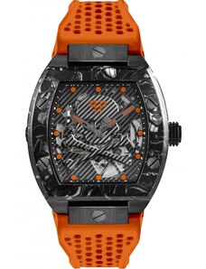 Philipp Plein | THE $KELETON hodinky | Černá;oranžová