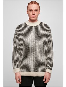 UC Men Oversized dvoubarevný svetr bílá písková/černá