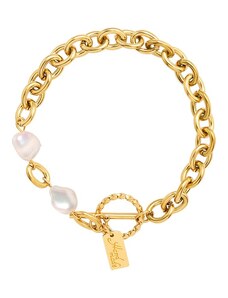 ORNAMENTI Pozlacený náramek Mystic Pearl gold