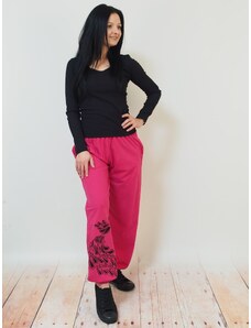 Sahasa Kalhoty páv růžové (délka až 112, pas až 130cm)