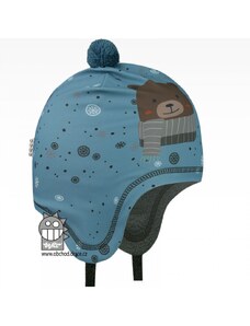 Chlapecká zimní funkční čepice Dráče - Polárka 31, modrá medvěd