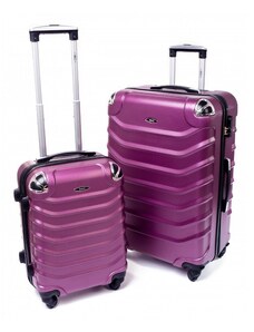 Rogal Fialová 2 sada skořepinových kufrů "Premium" - vel. M, L + M, XL