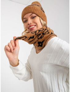 Fashionhunters Dámský zimní šátek velbloudí černé barvy