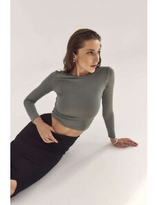 Saint Body Crop Top Khaki