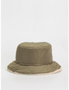 Brixton Petra Reversible Bucket Hat (military olive/dove sherpa)zelená