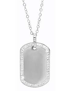 SkloBižuterie-J Ocelový náhrdelník Destička swarovski crystal