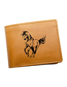TlustyLeatherWorks Kožená peněženka s motivem HORSE 015