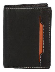 Pánská kožená peněženka černo/koňaková - Diviley Farrons koňak