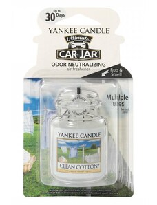 Yankee candle vůně do auta Clean Cotton - luxusní visačka