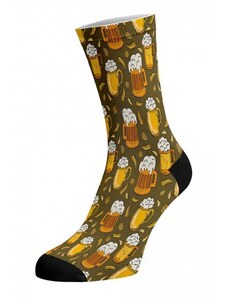 BEERS bavlněné potištěné veselé pivní ponožky Walkee 37-41