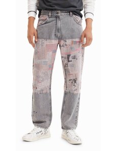 jeansy Desigual Man Template 1 gris alquitran