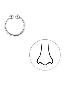 Klenoty Amber Falešný piercing septum do nosu kroužek