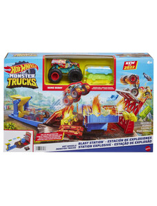 Mattel Hot Wheels Monster trucks výbušná stanice