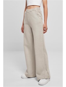 UC Ladies Dámské kalhoty Heavy Terry Garment Dye Slit Kalhoty v teple šedé barvě