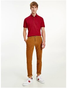 Červené pánské polo tričko Tommy Hilfiger - Pánské