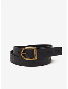 Tommy Hilfiger Černá dámský kožený pásek Tommy Jeans Logo Fashion Belt - Dámské