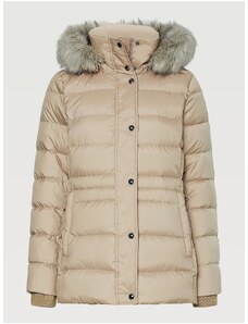 Béžová dámská péřová zimní bunda Tommy Hilfiger - Dámské