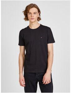 Černé pánské tričko s potiskem Tommy Hilfiger - Pánské