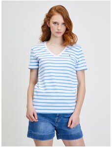 Modro-bílé dámské pruhované tričko Tommy Hilfiger - Dámské