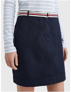 Tmavě modrá dámská sukně Tommy Hilfiger - Dámské